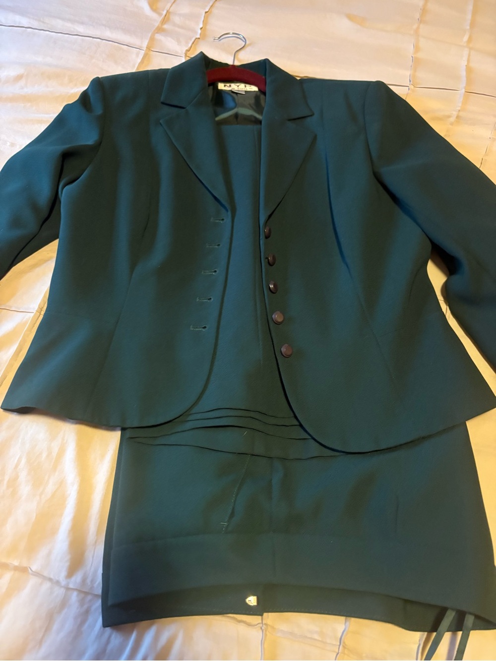 Women's Forest Green Two-Piece Pant Suit Size 12